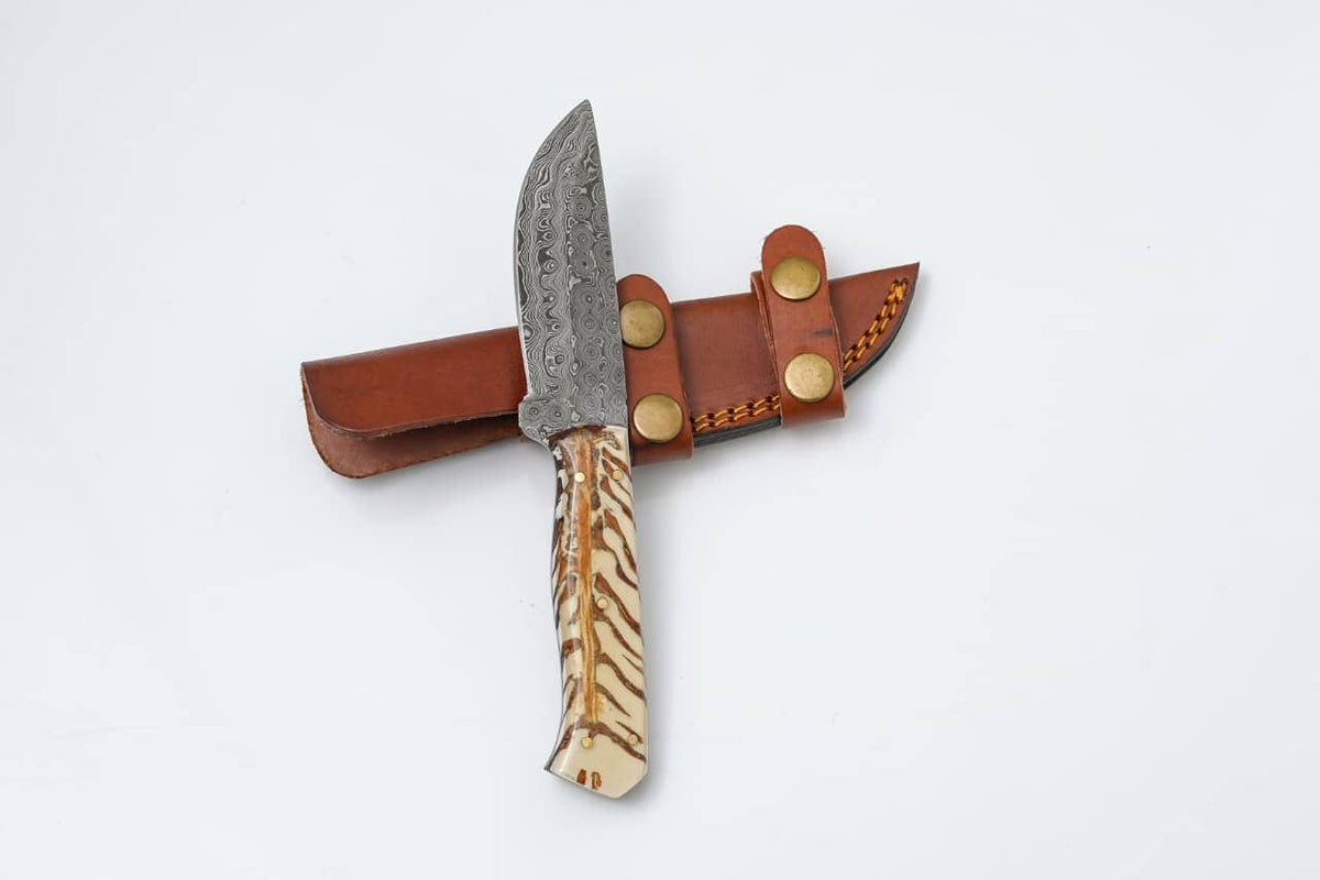 Damascus Camel Bone Knife